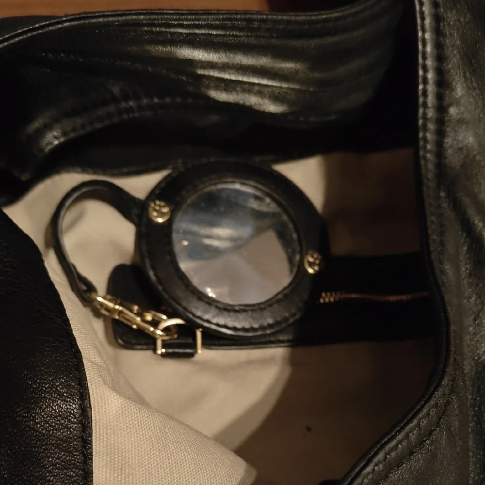 Tory Burch Dark Brown Leather Hobo Bag